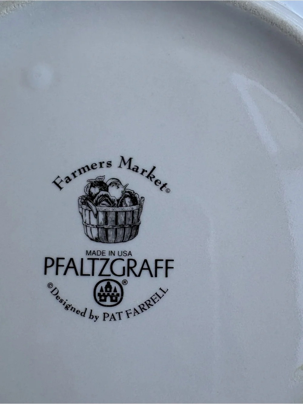 Pfaltzgraff Farmers Market Vintage Salad Plate Green Pea Pod